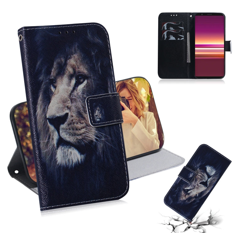 Coloured Drawing Pattern Horizontal Flip PU Leather Case with Holder & Card Slots & Wallet, For Sony Xperia 5, For Sony Xperia 20