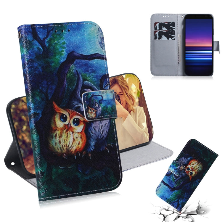Coloured Drawing Pattern Horizontal Flip PU Leather Case with Holder & Card Slots & Wallet, For Sony Xperia 5, For Sony Xperia 20