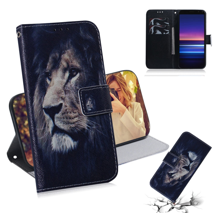 Coloured Drawing Pattern Horizontal Flip PU Leather Case with Holder & Card Slots & Wallet, For Sony Xperia 5, For Sony Xperia 20
