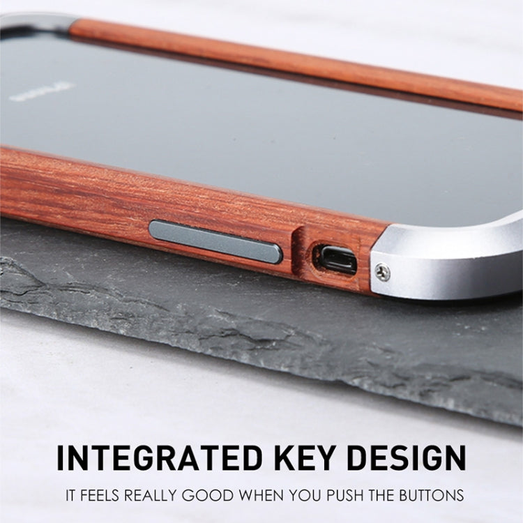 R-JUST Shockproof Iron + Wood Bumper Protective Case, For iPhone 13, For iPhone 13 Pro, For iPhone 13 Pro Max