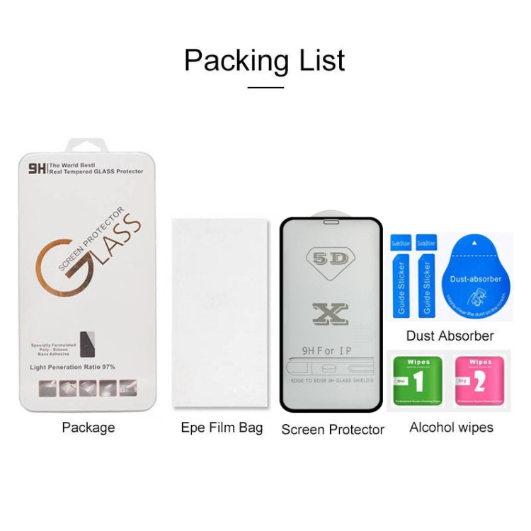 9H 5D Full Glue Full Screen Tempered Glass Film, For iPhone 14 Plus / 13 Pro Max (Black) (1 PC)