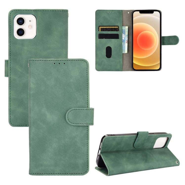 Solid Color Skin Feel Magnetic Buckle Horizontal Flip Calf Texture PU Leather Case with Holder & Card Slots & Wallet