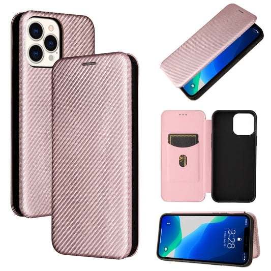 Carbon fiber texture magnetic flip case iPhone 13 mini with card slot and PU leather