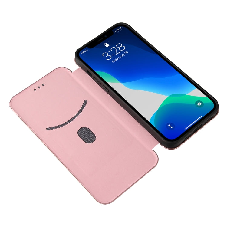 Carbon Fiber Texture Magnetic Horizontal Flip TPU + PC + PU Leather Case with Card Slot