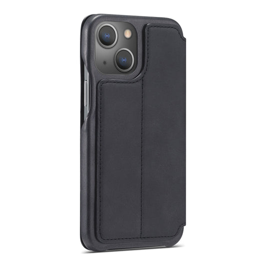 Card slot and cash holder compartment LC.IMEEKE iPhone 13 mini leather case detail