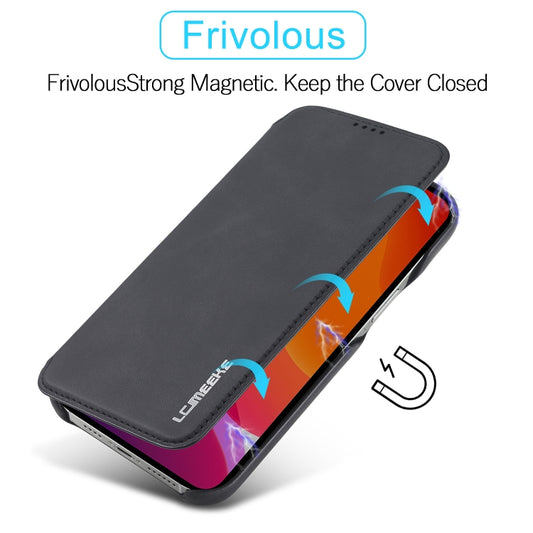Premium hon ancient leather flip case iPhone 13 mini back cover view