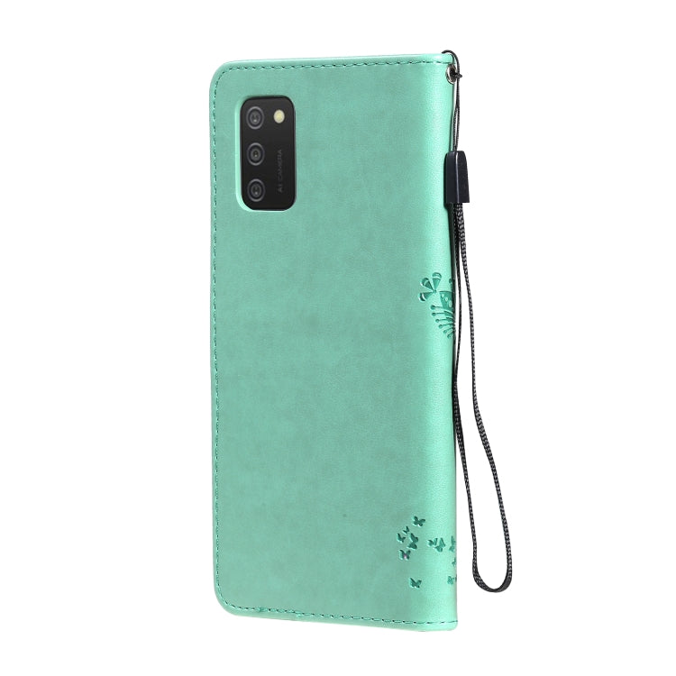 Tree & Cat Pattern Pressed Printing Horizontal Flip PU Leather Case with Holder & Card Slots & Wallet & Lanyard, For Samsung Galaxy A03s 164mm, For OnePlus Nord CE 5G