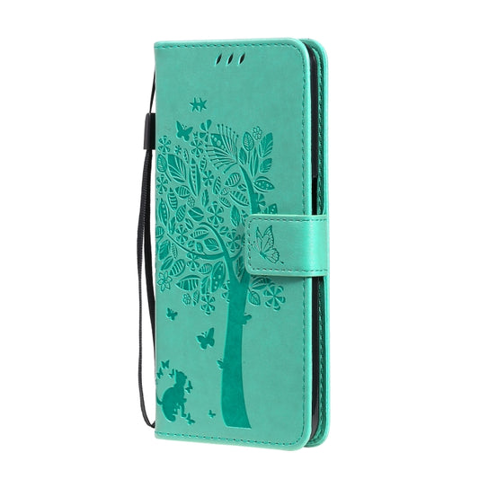 OnePlus N200 5G wallet case with lanyard tree cat pattern detail close-up