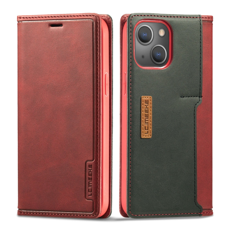 LC.IMEEKE LC-001 Series PU + TPU Color Matching Frosted Horizontal Flip Leather Case with Holder & Card Slot