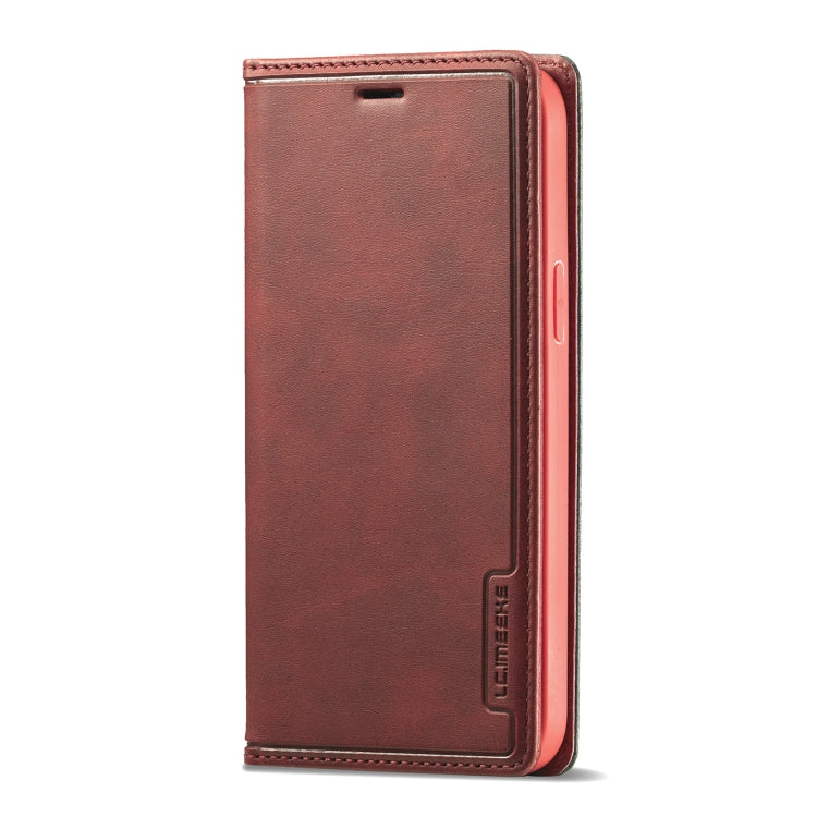 LC.IMEEKE LC-001 Series PU + TPU Color Matching Frosted Horizontal Flip Leather Case with Holder & Card Slot
