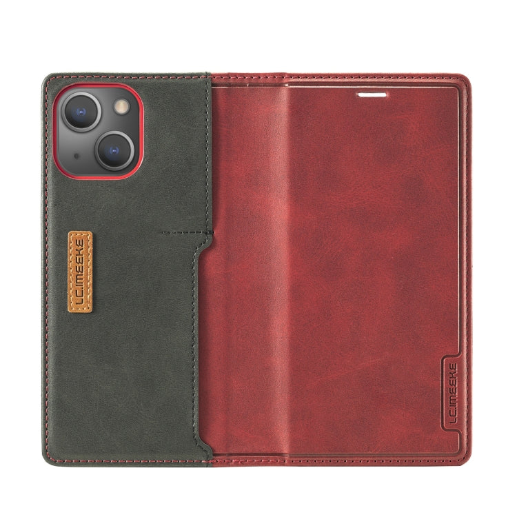 LC.IMEEKE LC-001 Series PU + TPU Color Matching Frosted Horizontal Flip Leather Case with Holder & Card Slot