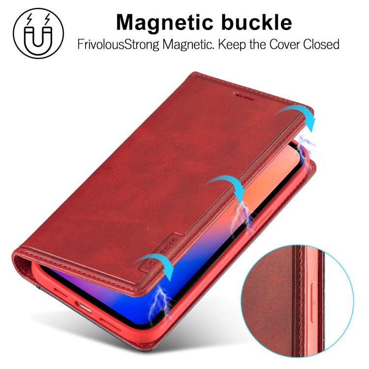 LC.IMEEKE LC-001 Series PU + TPU Color Matching Frosted Horizontal Flip Leather Case with Holder & Card Slot