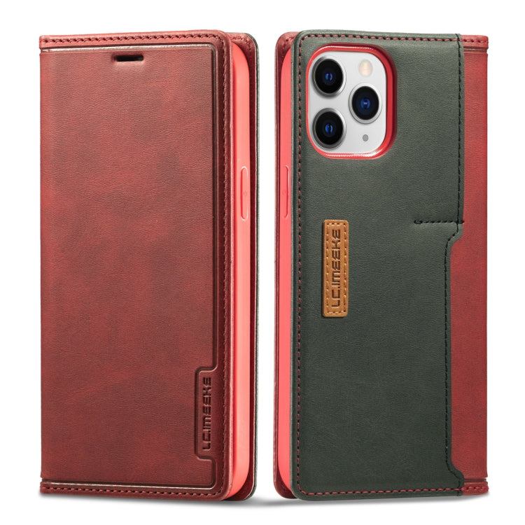 LC.IMEEKE LC-001 Series PU + TPU Color Matching Frosted Horizontal Flip Leather Case with Holder & Card Slot