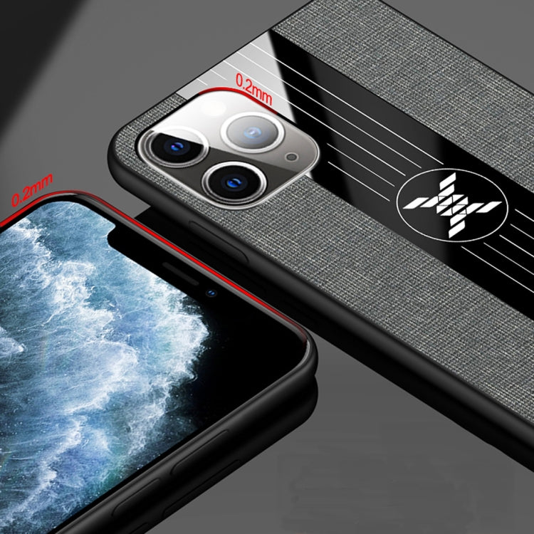 Coque de protection antichoc en TPU avec anneau de support, pour iPhone 11, iPhone 11 Pro et iPhone 11 Pro Max, en tissu texturé cousu XINLI