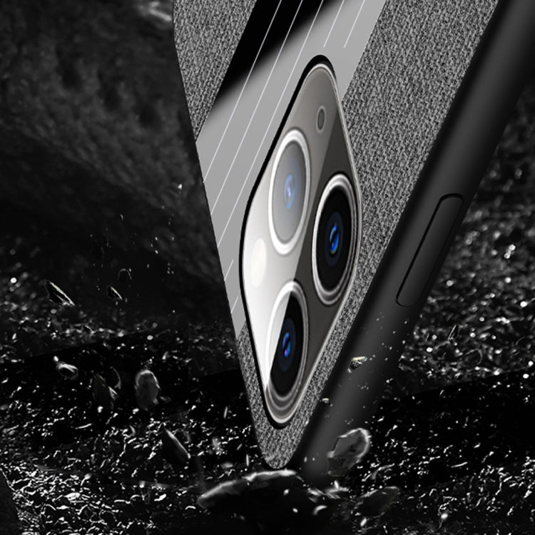 Coque de protection antichoc en TPU avec anneau de support, pour iPhone 11, iPhone 11 Pro et iPhone 11 Pro Max, en tissu texturé cousu XINLI