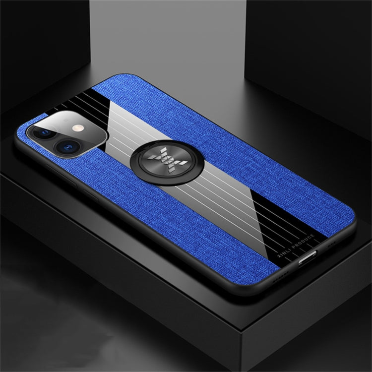 Coque de protection antichoc en TPU avec anneau de support, pour iPhone 11, iPhone 11 Pro et iPhone 11 Pro Max, en tissu texturé cousu XINLI