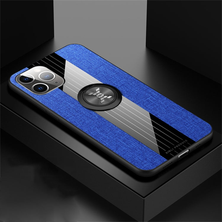 Coque de protection antichoc en TPU avec anneau de support, pour iPhone 11, iPhone 11 Pro et iPhone 11 Pro Max, en tissu texturé cousu XINLI