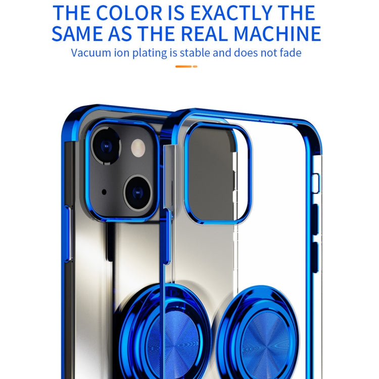 Electroplating Silicone Shockproof Case with Ring Holder, For iPhone 13 Pro, For iPhone 13 Pro Max