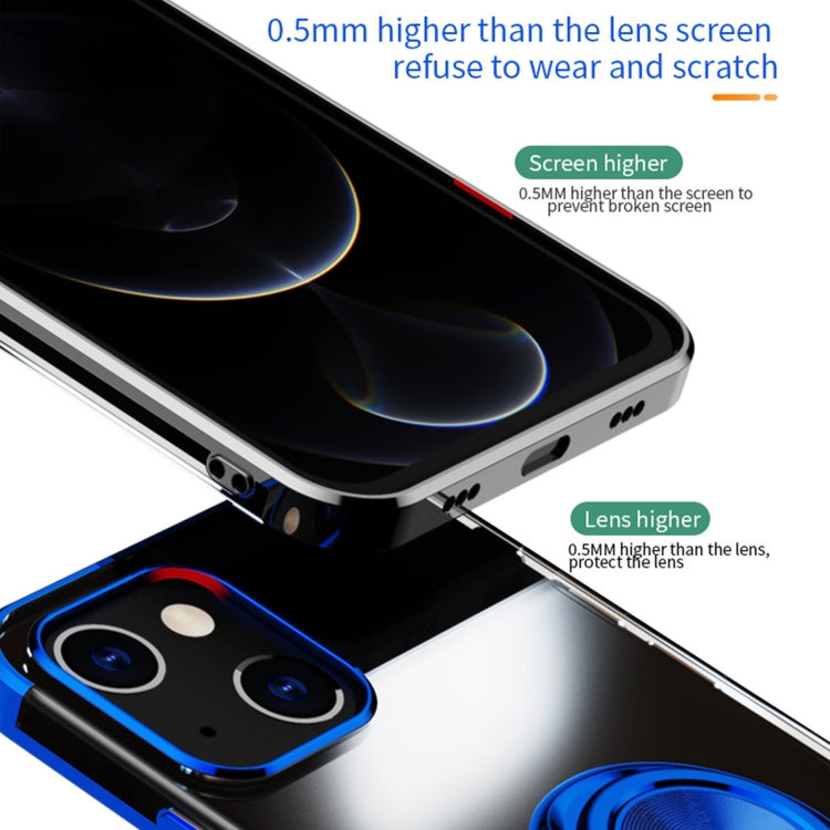 Electroplating Silicone Shockproof Case with Ring Holder, For iPhone 13 Pro, For iPhone 13 Pro Max