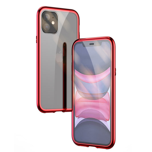 Tempered glass back panel detail on slim iPhone 11 Pro Max magnetic case