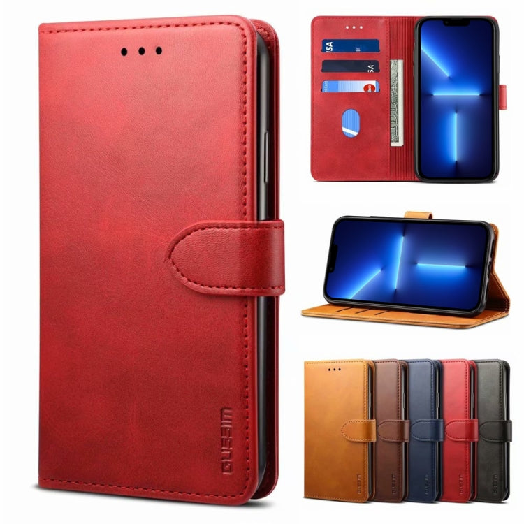 GUSSIM Business Style Horizontal Flip Leather Case with Holder & Card Slots & Wallet, For iPhone 13, For iPhone 13 Pro, For iPhone 13 Pro Max