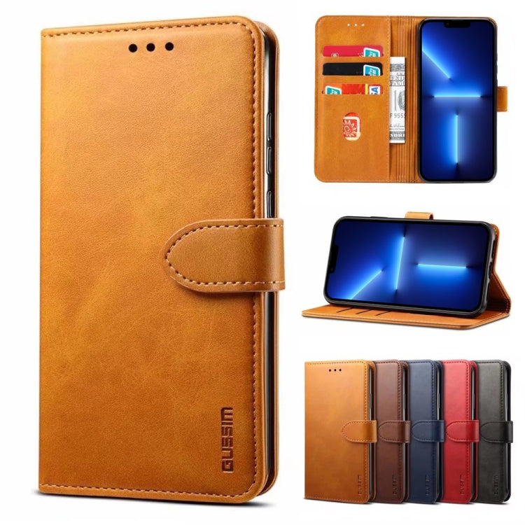 GUSSIM Business Style Horizontal Flip Leather Case with Holder & Card Slots & Wallet, For iPhone 13, For iPhone 13 Pro, For iPhone 13 Pro Max