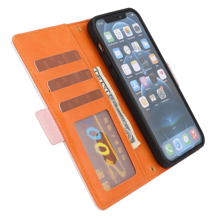 Litchi Texture Color Matching Horizontal Flip Leather Case with Card Slots & Holder & Wallet & Photo Frame