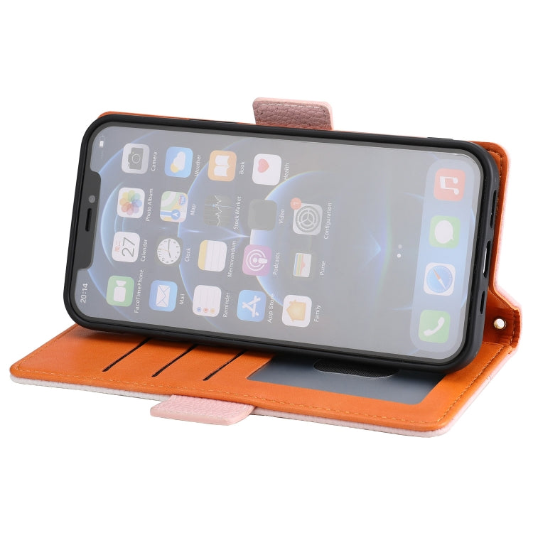 Litchi Texture Color Matching Horizontal Flip Leather Case with Card Slots & Holder & Wallet & Photo Frame