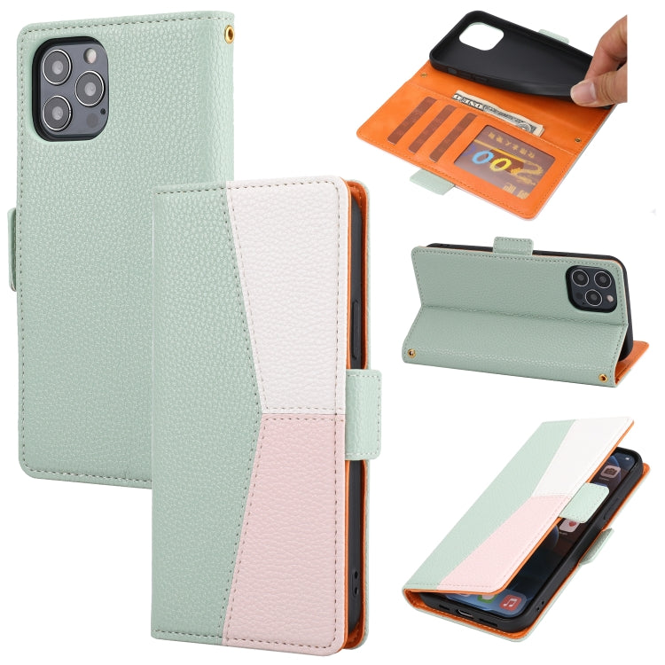 Litchi Texture Color Matching Horizontal Flip Leather Case with Card Slots & Holder & Wallet & Photo Frame