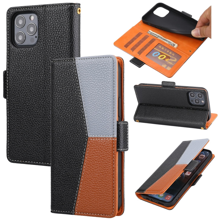 Litchi Texture Color Matching Horizontal Flip Leather Case with Card Slots & Holder & Wallet & Photo Frame