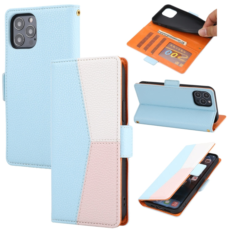 Litchi Texture Color Matching Horizontal Flip Leather Case with Card Slots & Holder & Wallet & Photo Frame
