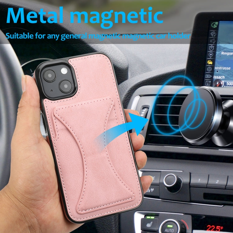 Ultra-thin Shockproof Protective Case with Holder & Metal Magnetic Function, For iPhone 13 mini, For iPhone 13, For iPhone 13 Pro, For iPhone 13 Pro Max