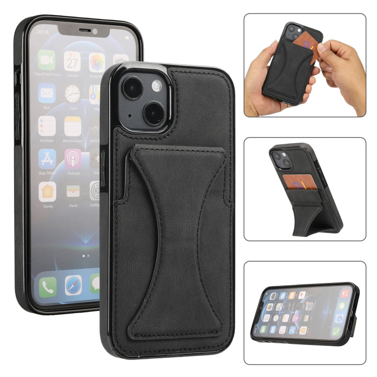 Ultra-thin Shockproof Protective Case with Holder & Metal Magnetic Function, For iPhone 13 mini, For iPhone 13, For iPhone 13 Pro, For iPhone 13 Pro Max