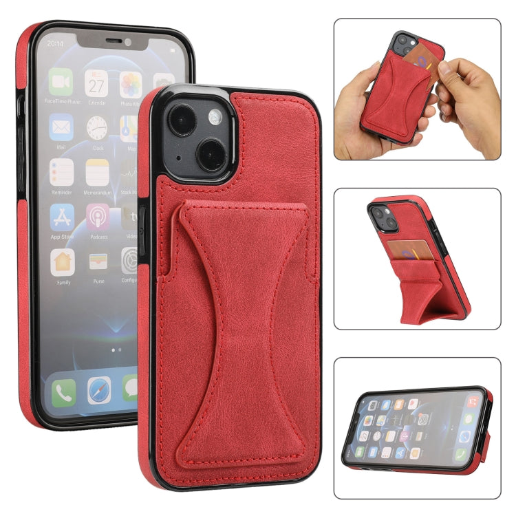 Ultra-thin Shockproof Protective Case with Holder & Metal Magnetic Function, For iPhone 13 mini, For iPhone 13, For iPhone 13 Pro, For iPhone 13 Pro Max