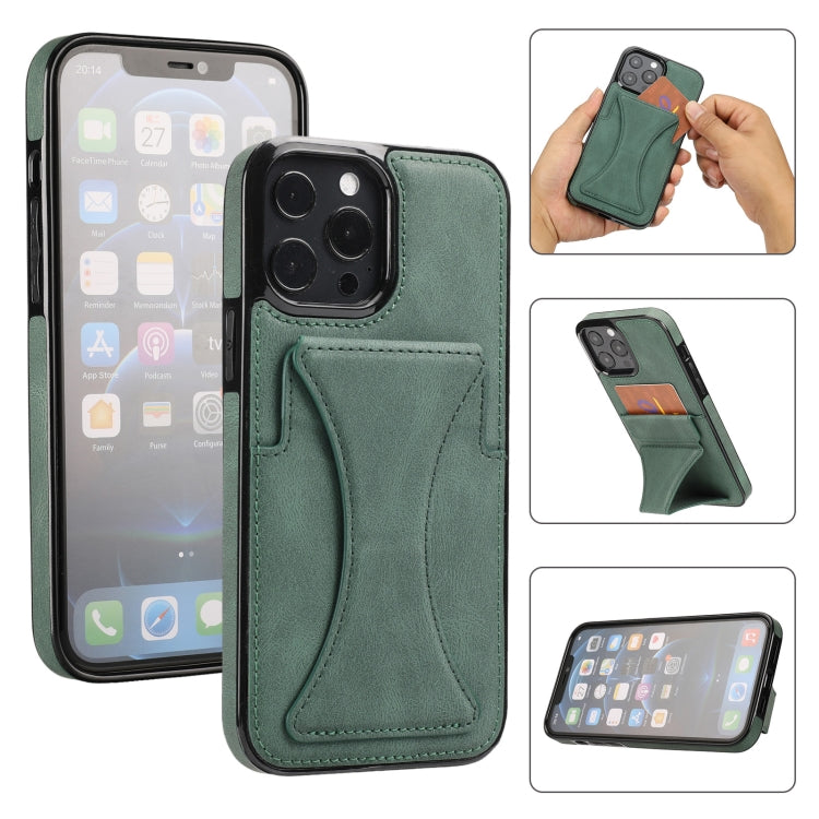 Ultra-thin Shockproof Protective Case with Holder & Metal Magnetic Function, For iPhone 13 mini, For iPhone 13, For iPhone 13 Pro, For iPhone 13 Pro Max