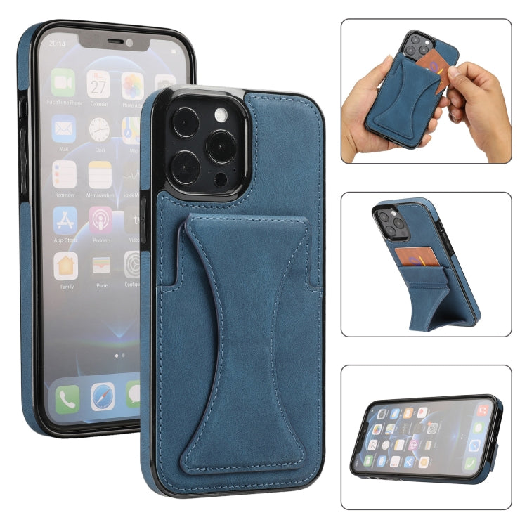 Ultra-thin Shockproof Protective Case with Holder & Metal Magnetic Function, For iPhone 13 mini, For iPhone 13, For iPhone 13 Pro, For iPhone 13 Pro Max