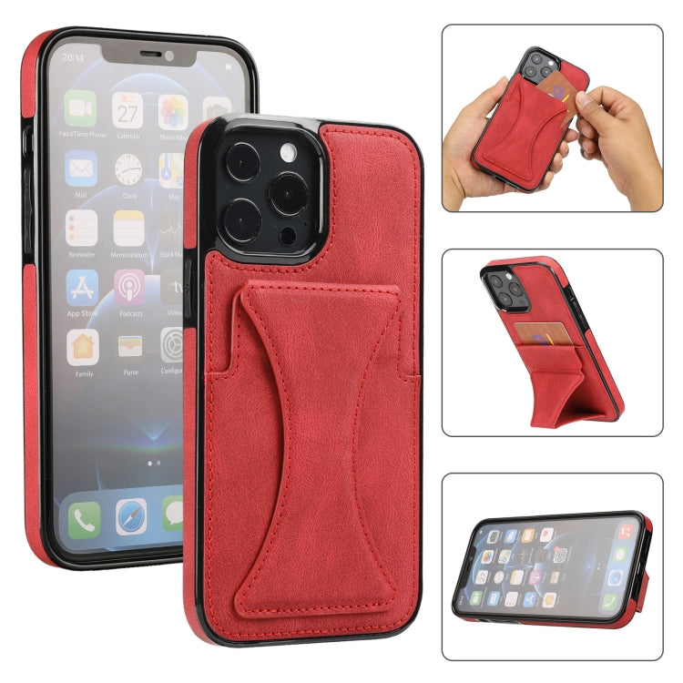 Ultra-thin Shockproof Protective Case with Holder & Metal Magnetic Function, For iPhone 13 mini, For iPhone 13, For iPhone 13 Pro, For iPhone 13 Pro Max