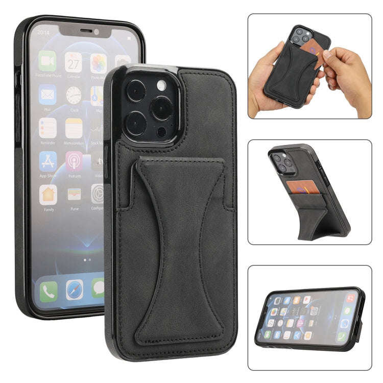 Ultra-thin Shockproof Protective Case with Holder & Metal Magnetic Function, For iPhone 13 mini, For iPhone 13, For iPhone 13 Pro, For iPhone 13 Pro Max