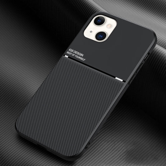 iPhone 13 mini protective case with tilt strip grain texture detail