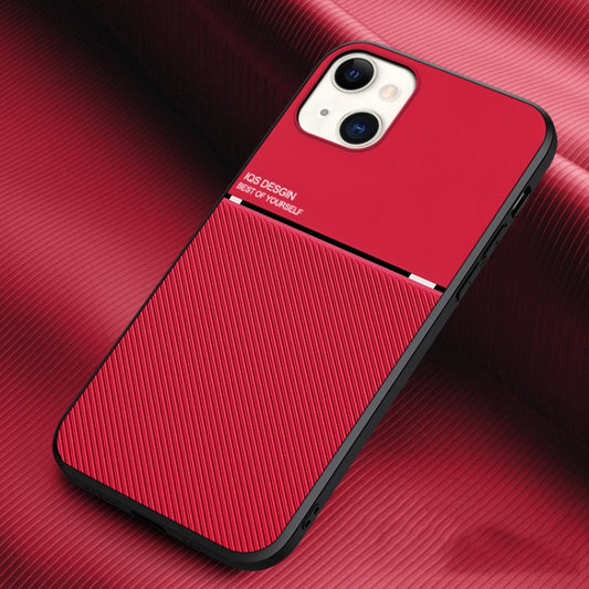 Classic grain texture magnetic case protecting iPhone 13 mini