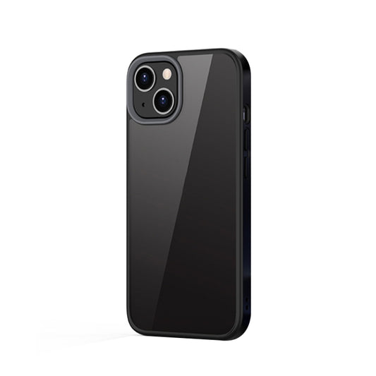 Frosted transparent protective case iPhone 13 with shock-absorbing TPU bumper