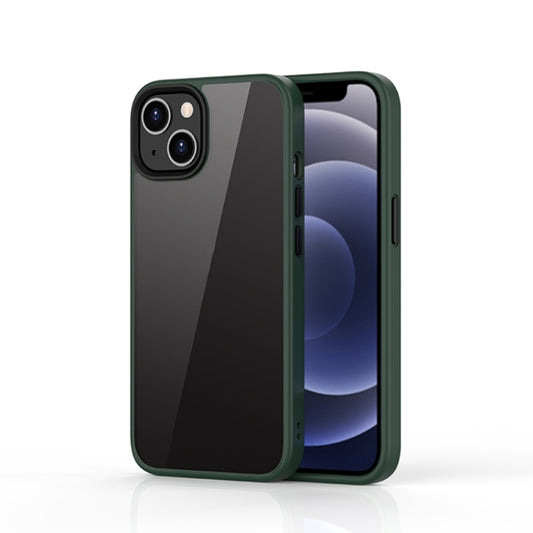 iPhone 13 mini shockproof case with frosted transparent design and TPU grip