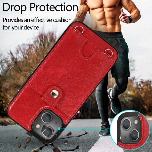 iPhone 13 Pro Max case detail showing card slot storage and lanyard loop