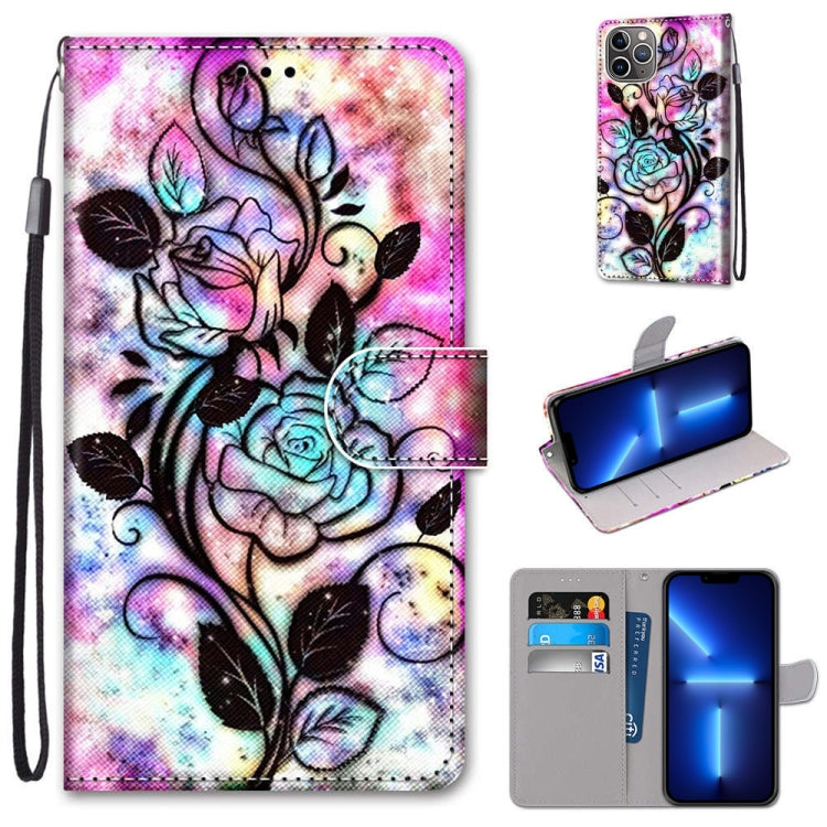 Coloured Drawing Cross Texture Horizontal Flip PU Leather Case with Holder & Card Slots & Wallet & Lanyard, Series 1