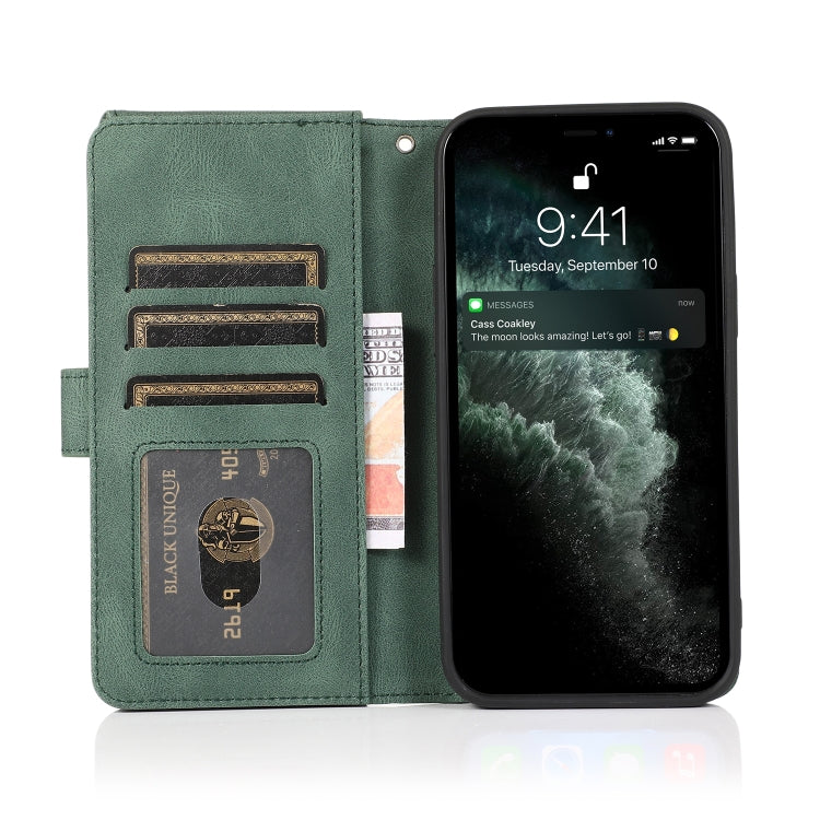 Skin-feel Crazy Horse Texture Zipper Wallet Bag Horizontal Flip Leather Case with Holder & Card Slots & Wallet & Lanyard