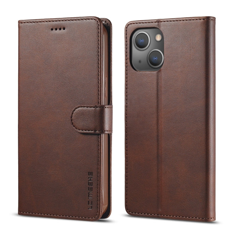 LC.IMEEKE Calf Texture Leather Flip Case with Holder Card Slots for iPhone 13 mini Pro Max