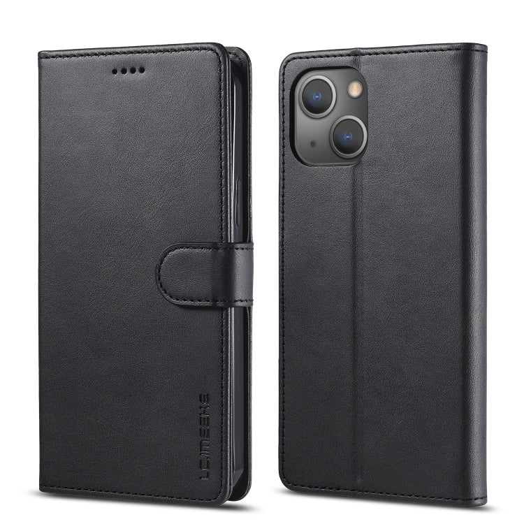 LC.IMEEKE Calf Texture Leather Flip Case with Holder Card Slots for iPhone 13 mini Pro Max
