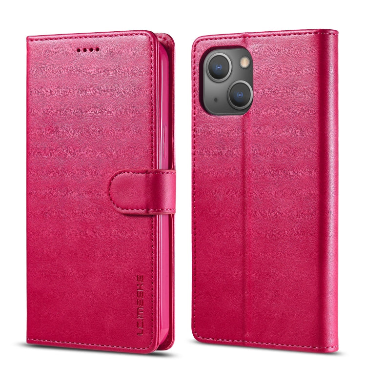 LC.IMEEKE Calf Texture Leather Flip Case with Holder Card Slots for iPhone 13 mini Pro Max
