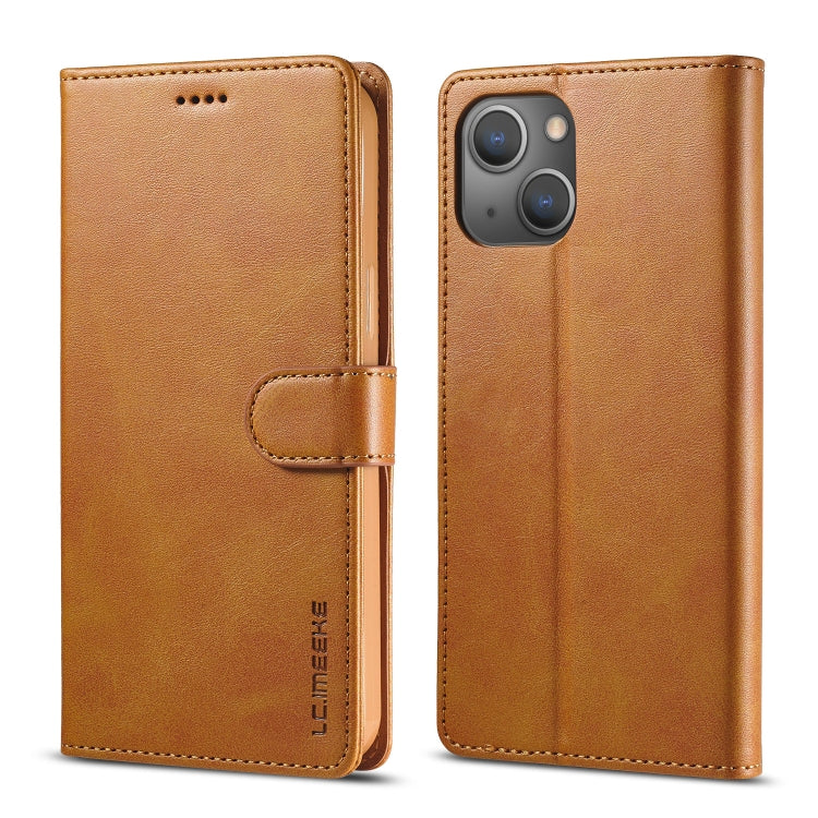 LC.IMEEKE Calf Texture Leather Flip Case with Holder Card Slots for iPhone 13 mini Pro Max