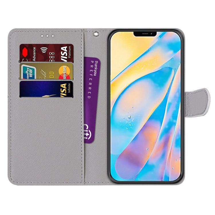 Coloured Drawing Cross Texture Horizontal Flip PU Leather Case with Holder & Card Slots & Wallet & Lanyard, For iPhone 13 Pro